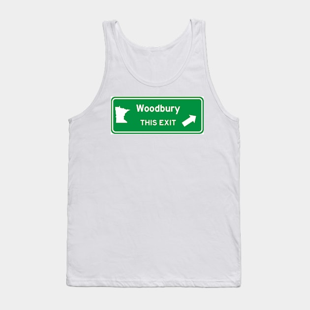 Woodbury, Minnesota Highway Exit Sign Tank Top by Starbase79